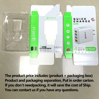 Vente en gros 4 ports USB 5.1A 4.1A 2.4A chargeur mural QC 3.0 chargeur rapide multiple adaptateur EU US charge de téléphone portable