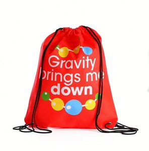 Wholesale Customized Promotional Polyester Nylon Drawstring <b>Backpack</b> Bags - Product Image 1