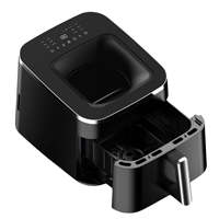 Friteuse à air électrique à faible teneur en gras de 10 litres, 1800 W, cuisson saine, four à convection avec écran LED numérique et minuterie
