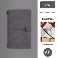 Carnet A6 en cuir PU 100 feuilles avec logo personnalisé, style rétro, sangle élastique, idéal comme cadeau de papeterie 2026