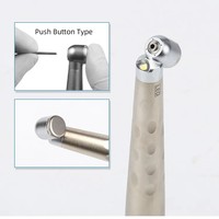 Handpiece Bedah Gigi Kecepatan Tinggi 45 Derajat Desain LED Pembuangan Belakang Mencegah Emfisema Tombol Tekan Dapat Diautoklaf