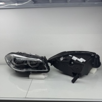 Pour BMW F10 F18 2009-2017 avec phares LED modifiés M5, feux de jour jaunes et blancs, ensemble de phares