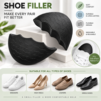 Coussinets de remplissage réutilisables pour chaussures trop grandes, inserts souples en mousse à mémoire de forme pour la pointe des pieds, lavables pour baskets et chaussures décontractées