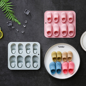 8-Cavity Clogs Theme Nonstick Silicone <b>Cake</b> <b>Molds</b> Food-Grade Reusable Cute Silicone Magnetic Chocolate, Candy & Ice DIY <b>Mold</b> - Product Image 6