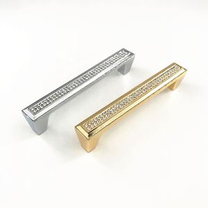 Tirador y Perilla MLP18 de Cristal, Lujo Europeo Americano, Cromado y Dorado, Tirador de Cristal para Cajón Kosin China - Product Image 1