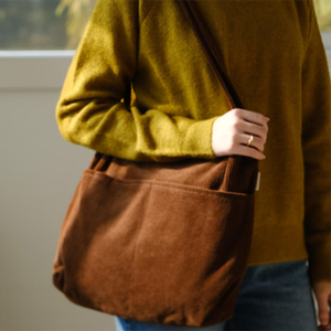 Bolso de mano de pana suave grande de moda Vintage personalizado para mujer, bolso de compras de viaje reutilizable duradero, bolso universitario de muy buen gusto para todos los días - Product Image 4