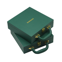 Boîte à parfum de luxe en cuir PU et MDF fabriquée à la main dans le Guangdong, coffret cadeau en bois pour cosmétiques, emballage personnalisé