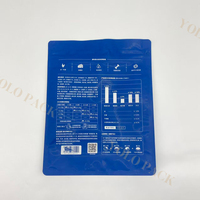 Sachets personnalisables réutilisables en PE pour friandises pour chats, chiens, poissons, oiseaux, aliments pour animaux de compagnie, avec fermeture éclair, taille/couleur personnalisées, 100 pièces