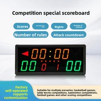 Tableau de bord électronique de basket-ball et de badminton à LED télécommandé Horloge de tir 24 secondes Compte à rebours en matière plastique pour les compétitions