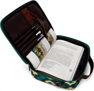 Sac de transport pour Bible BSCI, housse de protection pour Bible pour femmes avec deux compartiments, grande mallette pour Bible avec bandoulière et poignée - Product Image 3