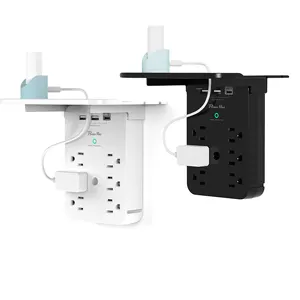 Tonghua 6 Way wall tap with phone holder plugs&sockets usb electric power supply wall chargers for macbook laptop adapter charge