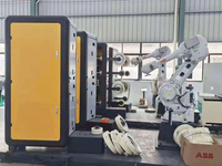 Machine de polissage/ébavurage/rectification robotisée pour poignées de porte, vannes, pieds de canapé, ponceuse à bande abrasive