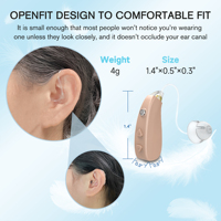 Amplificateur auditif rechargeable BTE OEM ODM pour les personnes âgées, amplificateur sonore numérique, solution auditive économique pour la perte auditive