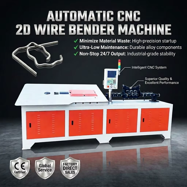 High Efficiency 2D CNC Automatic Wire Bending Machine Flat Wire Forming Machine