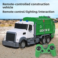 Set de Juguetes Eléctricos de Control Remoto Transfronterizo de Cuatro y Seis Vías: Camión Volquete de Ingeniería, Camión Mezclador y Camión de Saneamiento