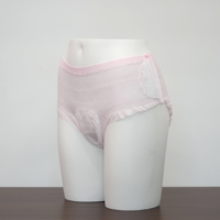 Culottes menstruelles jetables roses de haute qualité pour femmes, respirantes, super absorbantes, avec feuille arrière en tissu et côtés absorbants