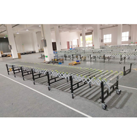 Équipement de manutention automatique, table à rouleaux en acier flexible extensible par gravité, convoyeur pour le tri et le transport des colis