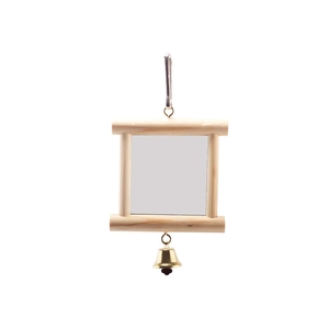 Jouets interactifs pour oiseaux : Miroir suspendu avec clochette pour Ara, Gris africain, Perroquet, Cockatoo, Cacatua - Product Image 2