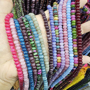 MJ3197 6x4mm <span class=keywords><strong>Piedra</strong></span> <span class=keywords><strong>semipreciosa</strong></span> natural Jade Rondelle Beads, Gema Jade jaspe Amazonita Abacus Roundel Beads - Product Image 1