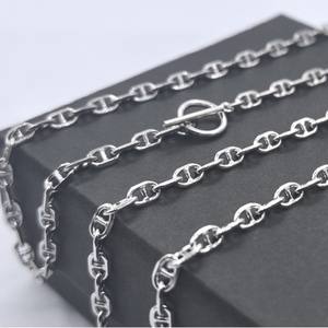 OT Buckle Collier en argent pur 925 pour hommes et femmes Chaînes de <span class=keywords><strong>nez</strong></span> de cochon tendance Light Luxury High-End Feeling - Product Image 6