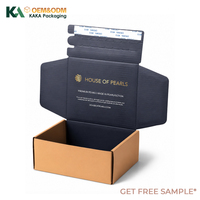 Boîte d'expédition personnalisée à bande déchirable, auto-adhésive, en carton ondulé pour l'e-commerce, les vêtements et les abonnements par KAKA