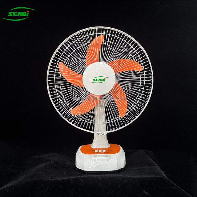 12 Inch AC/DC Solar Copper Motor Table Fan with USB and LED Light