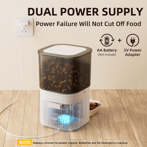 Alimentador automático para mascotas PFF015, capacidad de 4L, Control de botón inteligente para gatos y perros, diseño desmontable, enchufe europeo - Product Image 2