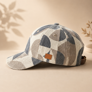 Gorra de Béisbol de Pana y Mezclilla con Bordado 3D, Patrón de Camuflaje, 6 Paneles, Hebilla Metálica Ajustable, Unisex, Casual, Primavera-Otoño - Product Image 1