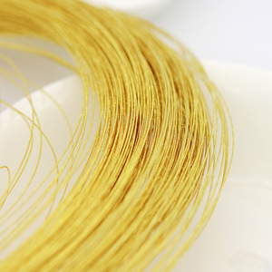 Alambre de cobre trenzado chapado en oro de 14K, color 18K que conserva el brillo, para la fabricación de pendientes, joyería, manualidades DIY. - Product Image 1