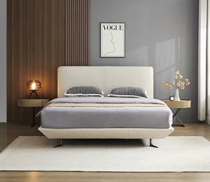<strong>Modern</strong> Minimalist Upholstered Platform <strong>Bed</strong> with Solid Wood <strong>Frame</strong> King <strong>Queen</strong> Size - Product Image 1