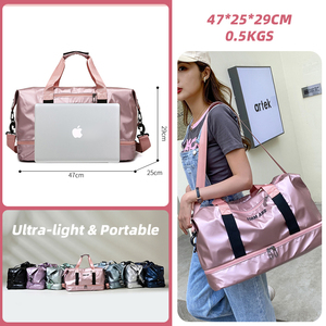 Bolsa <span class=keywords><strong>de</strong></span> <span class=keywords><strong>Viaje</strong></span> <span class=keywords><strong>de</strong></span> Lujo para Mujer, Impermeable, con Separación para Ropa Húmeda y Seca, para Gimnasio, Yoga, con Compartimento para Zapatos - Product Image 4