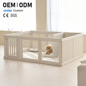 Parc pour <span class=keywords><strong>chien</strong></span> moderne en plastique acrylique avec deux pièces Clôture de niche pliable et facile à assembler pour petits chiots de <span class=keywords><strong>taille</strong></span> <span class=keywords><strong>moyenne</strong></span> animaux de compagnie - Product Image 1