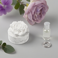 Diffuseur d'aromathérapie solide de fleur de pivoine décorative de base de marbre avec l'huile essentielle pour la décoration de parfum à la maison