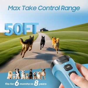 Atvoo <b>Dog</b> Bark Deterrent Device Ultrasonic 3X Emitters <b>Light</b> Blue Training Tool for <b>Dogs</b> - Product Image 4