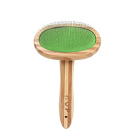 Brosse de toilettage de luxe en bois pour chiens et chats, peigne démêlant, peigne à picots anti-puces, coupe-ongles, gant de toilettage pour l'élimination des poils et le bain, anti-chute de poils