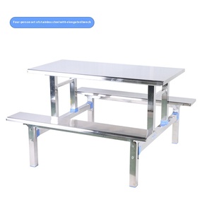 Mesas y Sillas de Acero Inoxidable para Interiores, al por Mayor, con Opciones de Aplicación en Estilo Rústico y Material de Madera - Product Image 6