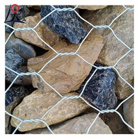 Muro de Contención de Malla de Alambre Hexagonal Galvanizado para Jardín, Caja de Gabión 2x1x1