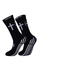 Chaussettes de sport populaires pour hommes - Chaussettes de football tricotées respirantes antidérapantes avec design de revers et de semelle, chaussettes de sport longues