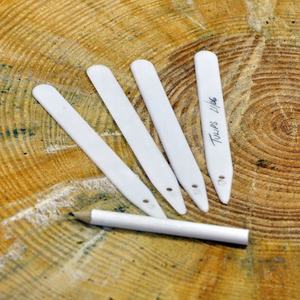 Étiquettes de plantes de jardin droites en plastique, étiquettes blanches, étiquettes de graines de jardin, marqueurs de plateau de Pot, serre avec <span class=keywords><strong>crayon</strong></span> 50 pièces - Product Image 2