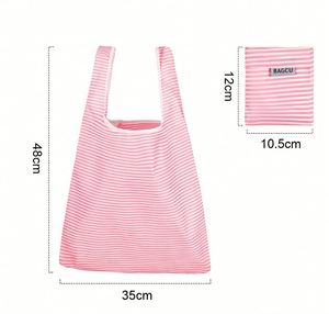 Bolsa de Compras Plegable Ecológica y Portátil, Bolso de Mano Lavable de Poliéster para Uso en Empaquetado de Tiendas de Ropa - Product Image 1