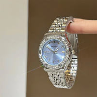 Vente directe du fabricant, montres de haute qualité avec strass, montres luxueuses avec bracelet argenté pour femmes, cadeaux parfaits pour dames