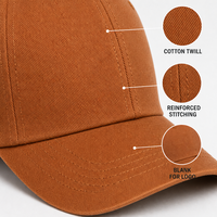 Casquette de baseball vierge personnalisable avec logo, en sergé de coton, 6 panneaux, réglable, unisexe, pour enfants, broderie, vente en gros, OEM, faible MOQ