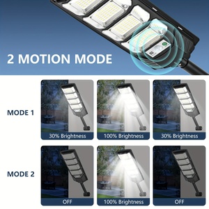 Lámpara <span class=keywords><strong>Solar</strong></span> LED para Exteriores de 400W, Impermeable IP65, con Sensor de Movimiento, Control Remoto, para Montaje en Pared, Jardín, Carretera - Product Image 2