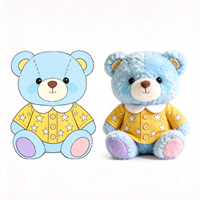 OEM ODM Personnalisé Ours Bleu Fabricant Fournisseur Direct d'Usine Animaux en Peluche Jouets en Peluche pour Marques Vente en Gros