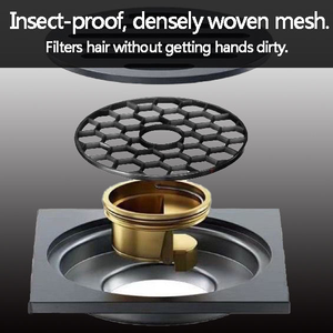 Con esta rejilla de aislamiento de plástico para cabello y residuos, la cubierta de drenaje del piso permanece libre de bloqueos. - Product Image 4