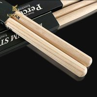 High Quality KIRSTEN Customization OEM Nylon Tip Classic Natural Hickory Drumsticks Sizes 5A/7A/2B/5B for Drummer and Beginners