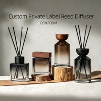 Diffuseur d'arômes personnalisé sans phtalates pour la maison, diffuseur à bâtonnets en rotin, diffuseur d'huiles essentielles sans flamme, longue durée, marque privée