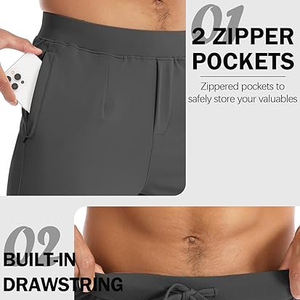 Casual <b>Slim</b> <b>Fit</b> Lightweight Distressed <b>Mens</b> Golf <b>Joggers</b> Polyester Stretch Customizable - Product Image 4