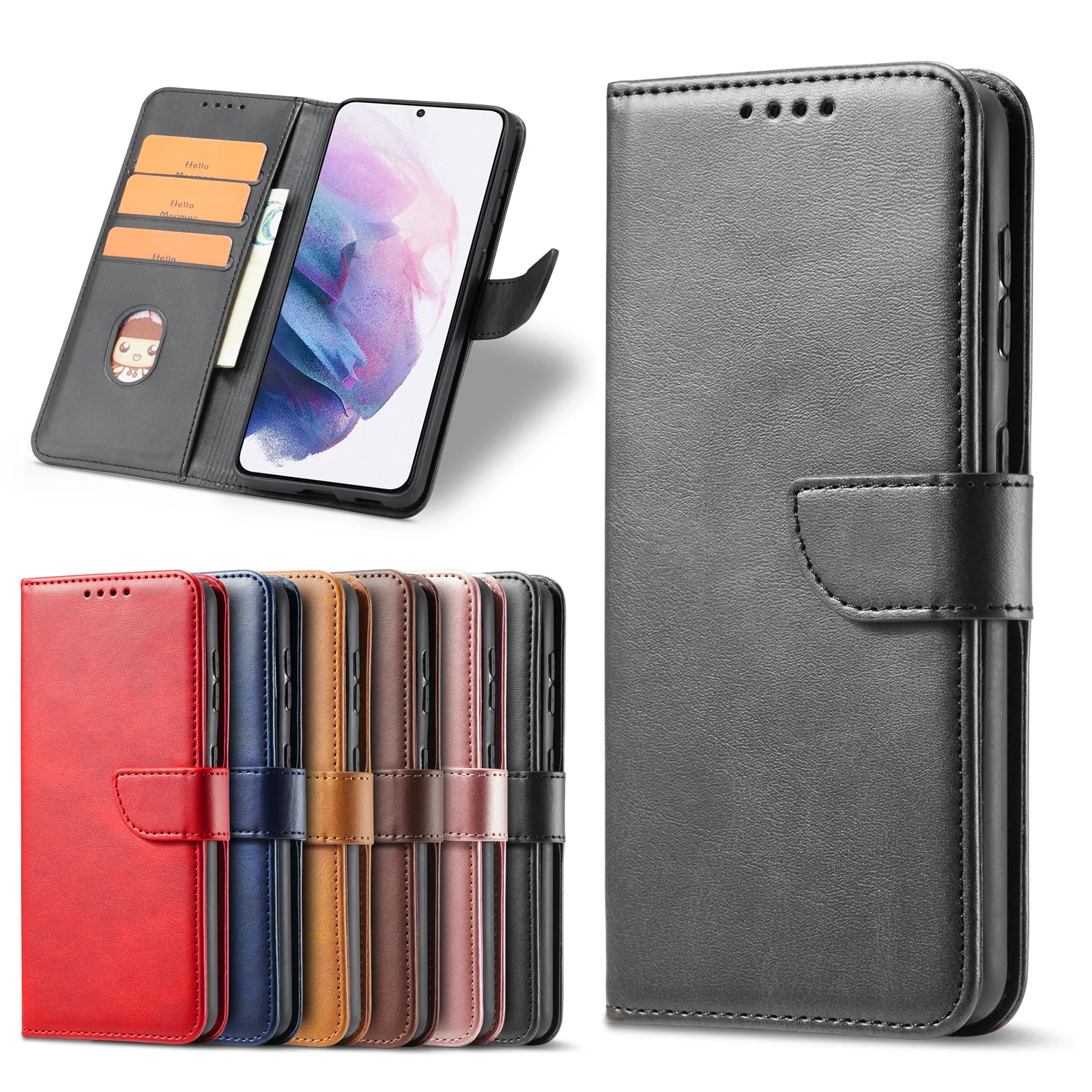 ShanHai Leather Wallet Case for Samsung Galaxy S20 Note20 Ultra S20 FE S10 Plus A71 A51 5G A41 A31 A21s A11 Flip Cover A40 A02S