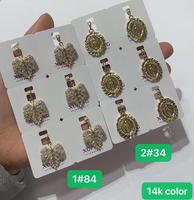 10 Pendentifs Breloques Xuping Plaqué Or 18K et 14K, Sertis de Zircone Cubique, Motifs Croissant, Soleil, Abeille, Éléphant, Insecte, Animal, pour Collier Femme